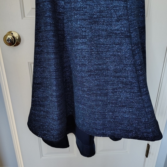 Jovani Navy Sparkle Strapless Formal Fluted Gown 4 - Picture 3 of 12